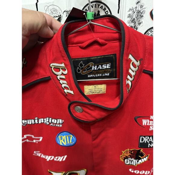 Dale Earnhardt Jr. Nascar Chase Twill Budweiser Men's Jacket Size XL - Picture 2 of 8